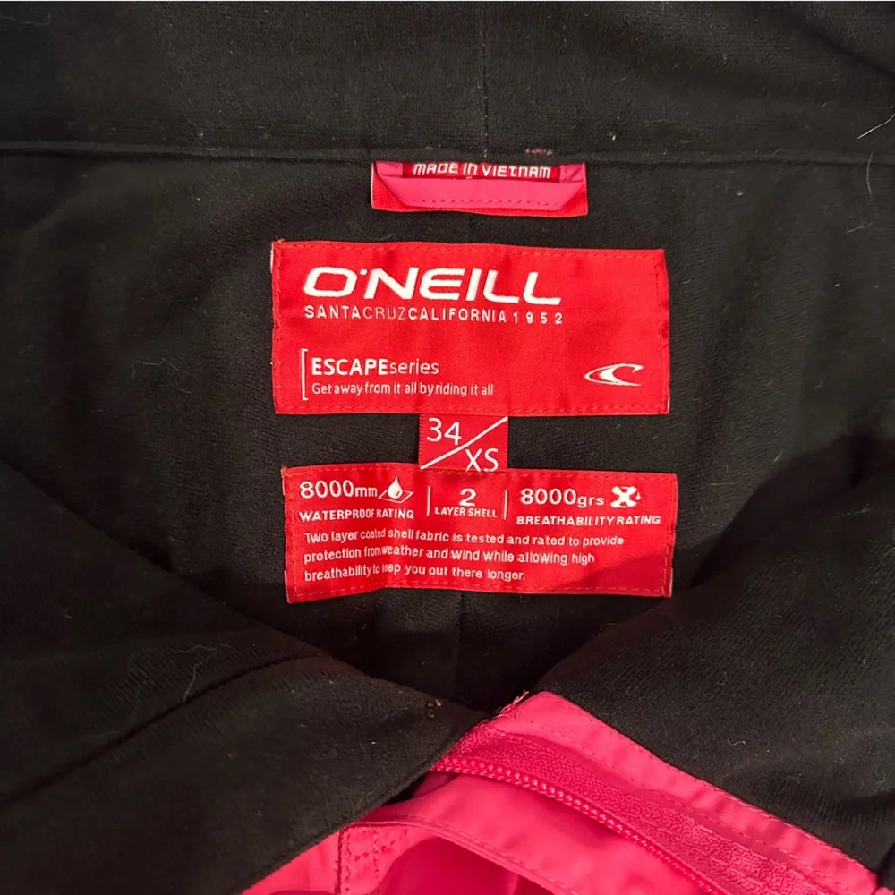 ONEILL SNOW PANTS ESCAPE SERIES PINK SIZE XS - Picture 5 of 9